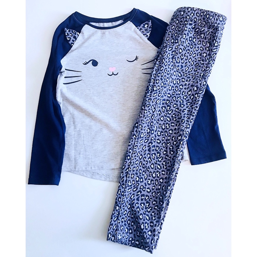 Jumping beans Gray and blue top w/matching pants